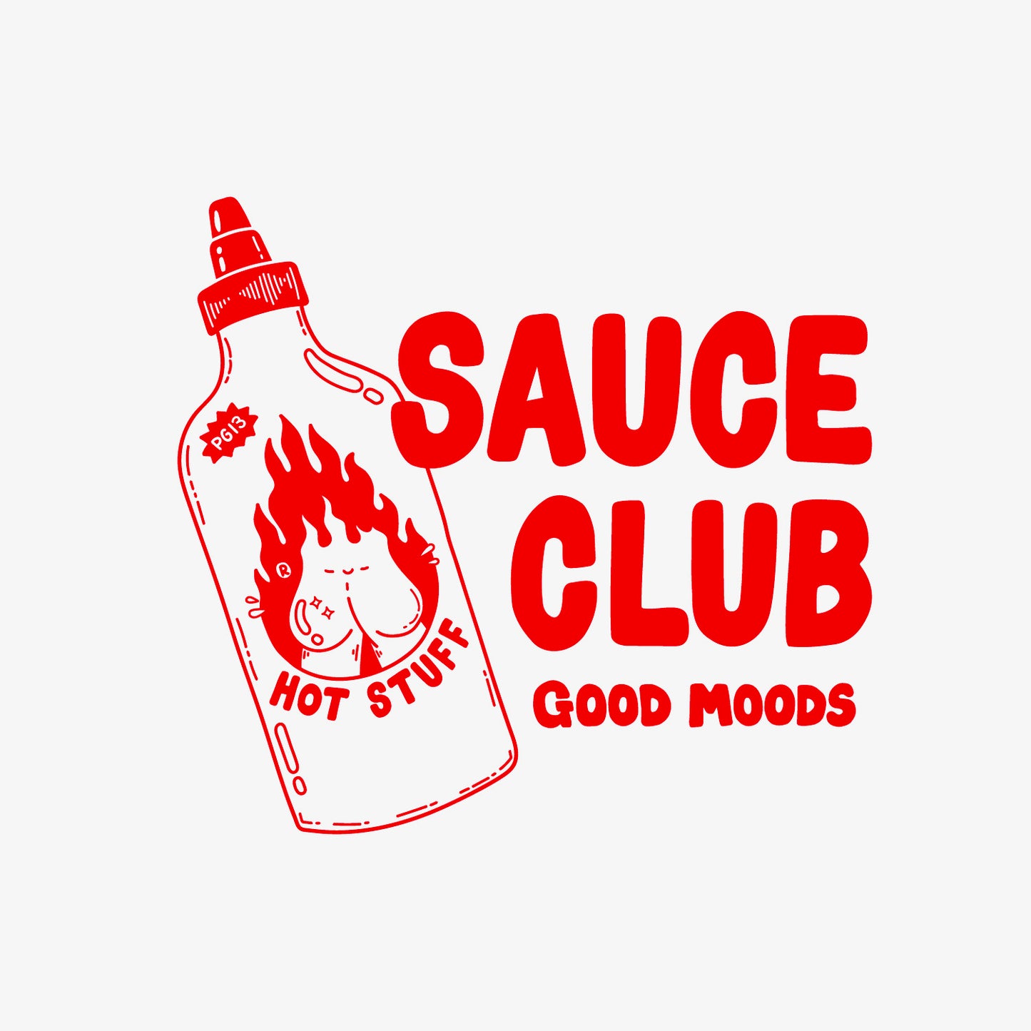 'sauce club' // long sleeve in white