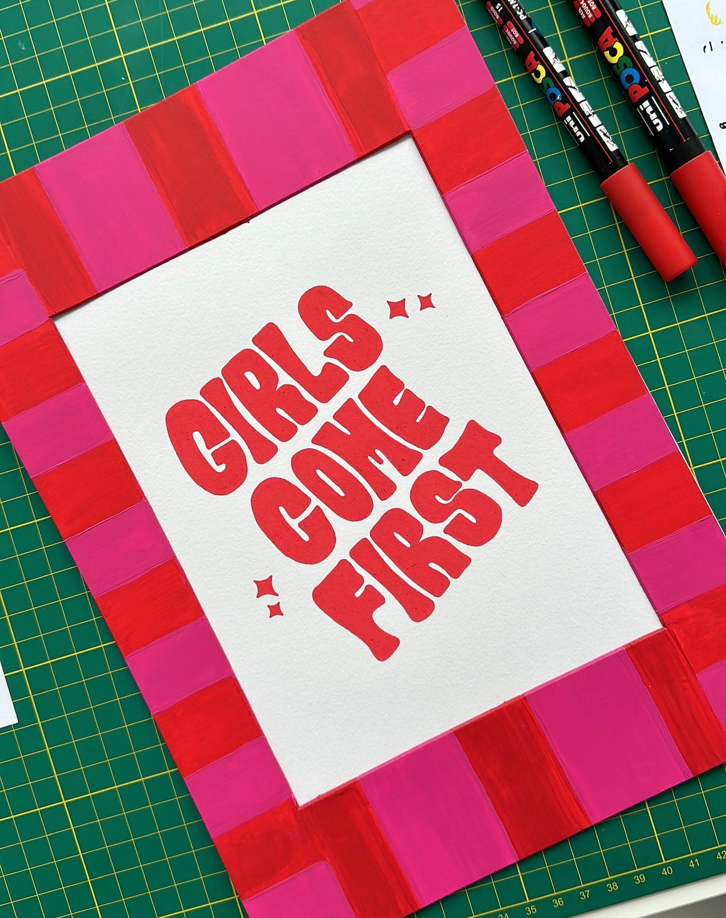 "Girls Come First" // original (framed)