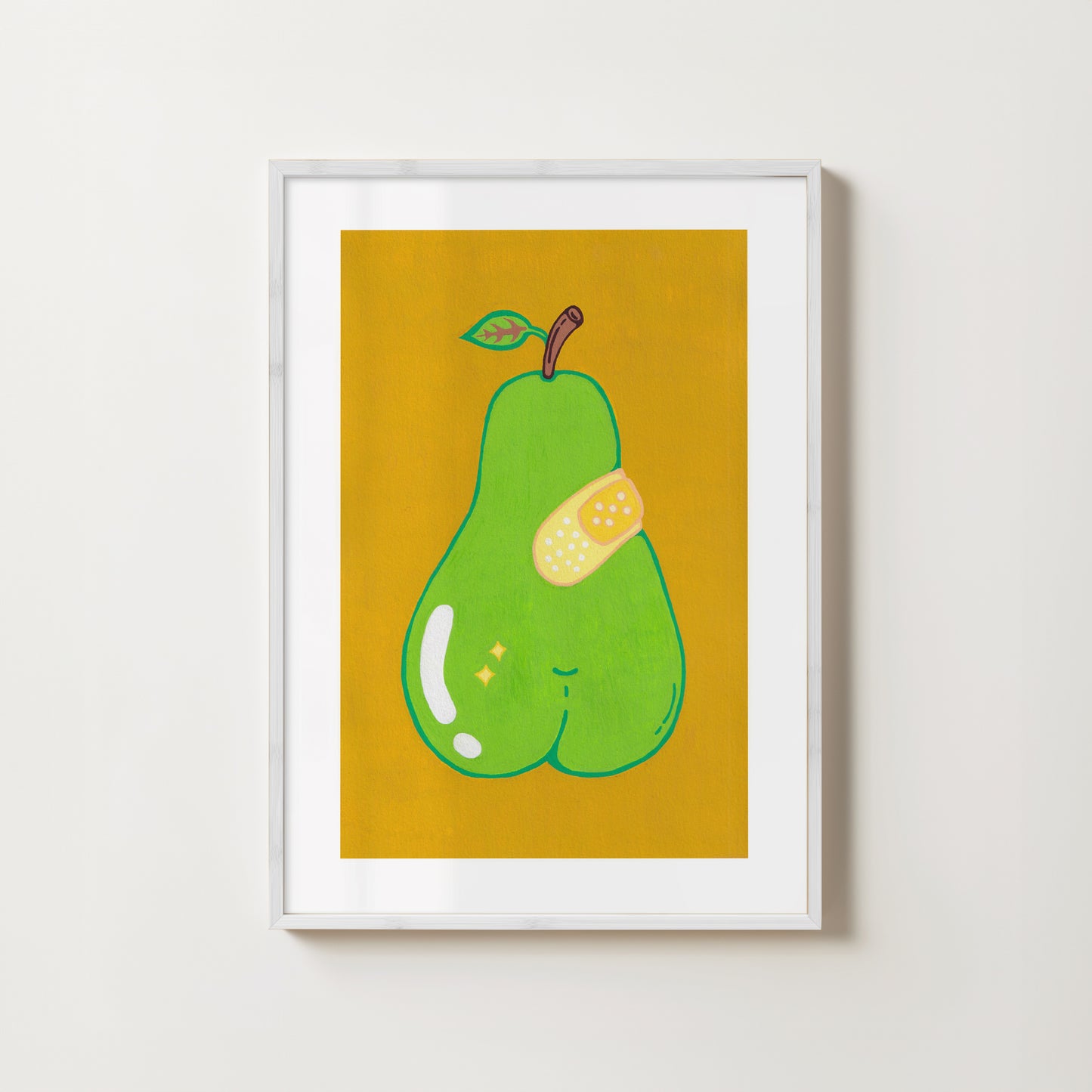 "Perfect Pair On Yellow" // art print