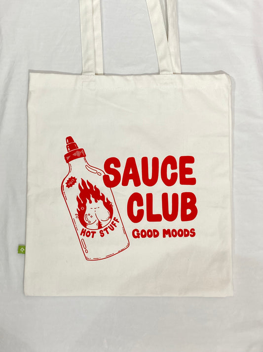 ‘sauce club’ // tote bag (white)