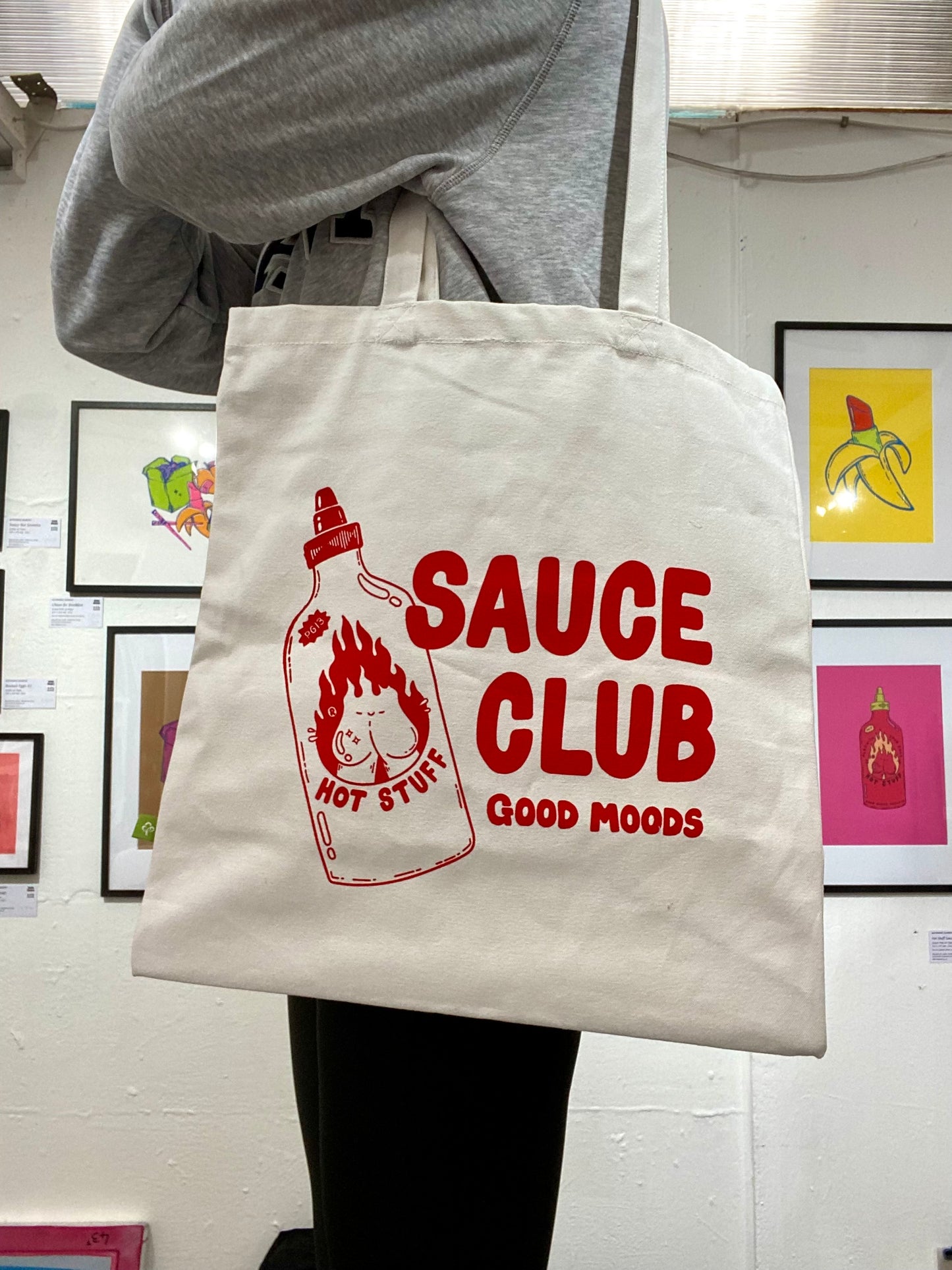 ‘sauce club’ // tote bag (white)