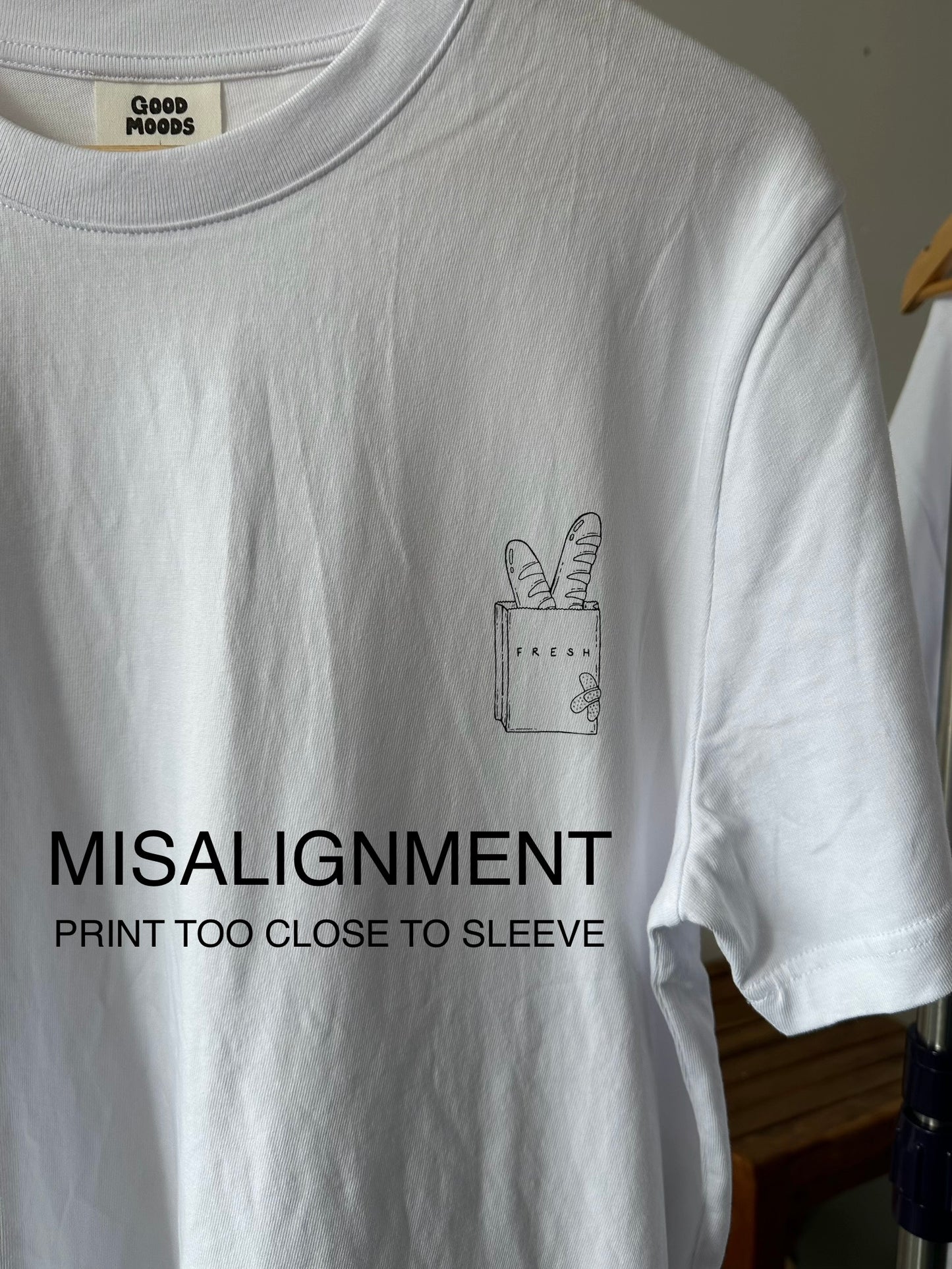 'FRESH BREAD' // t-shirt (SALE – misprint + misalignment)