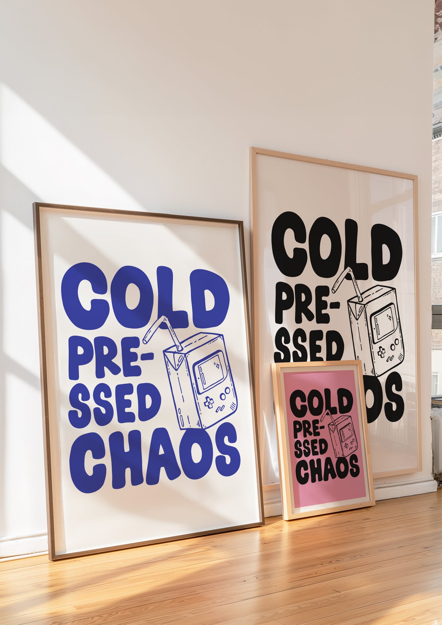 'cold pressed chaos' // graphic print (three colour options)