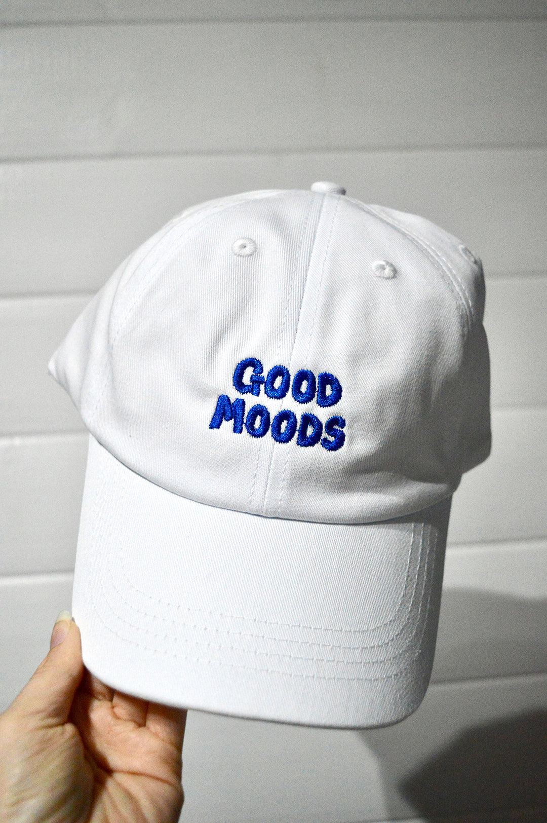 dad cap // white + blue