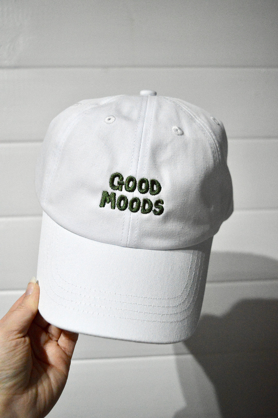 dad cap // white + dark green