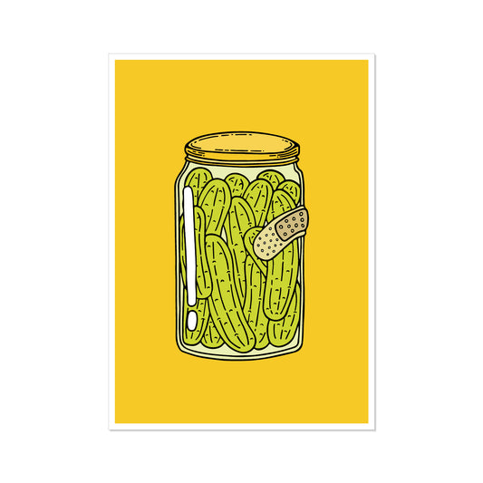 'in a pickle' // graphic print (three colour options)