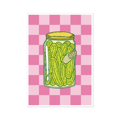 'in a pickle picnic' // graphic print (two colour options)