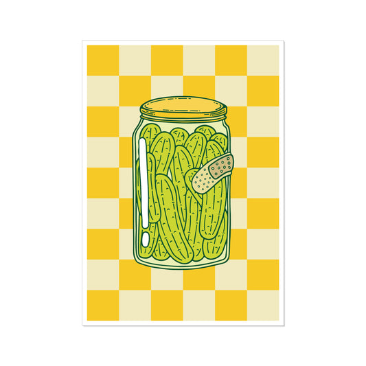 'in a pickle picnic' // graphic print (two colour options)