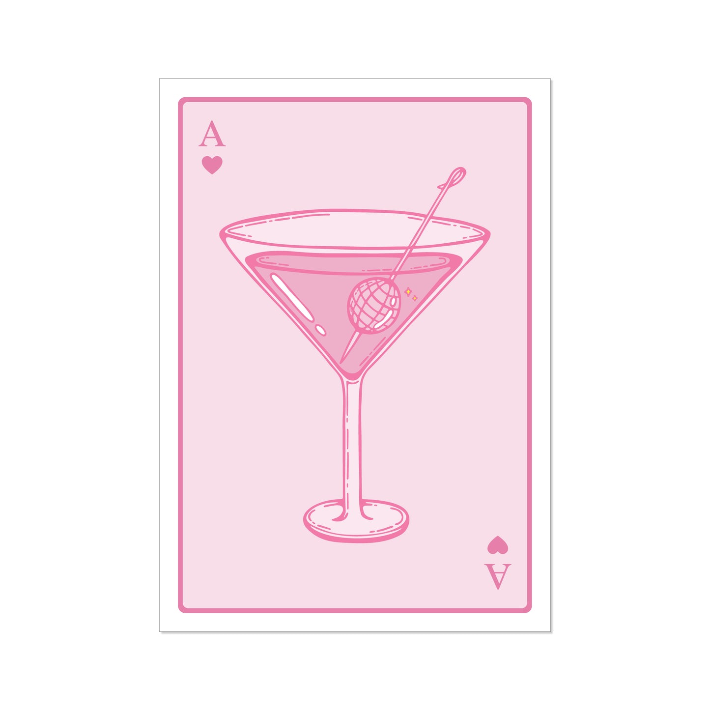 'martini playing card' // graphic print (multiple colour options)