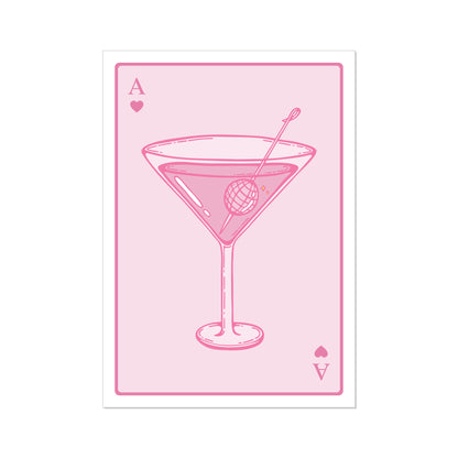 'martini playing card' // graphic print (multiple colour options)