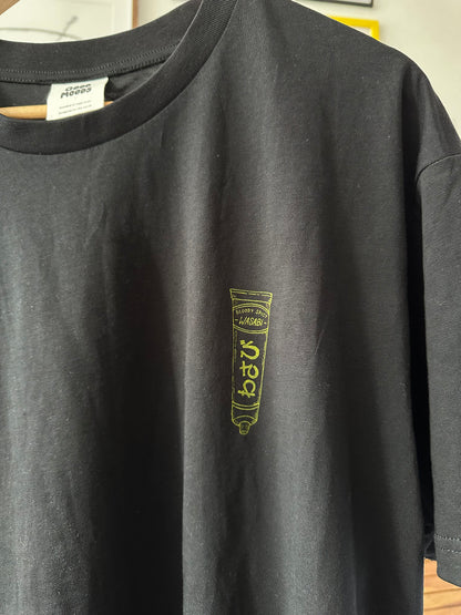 'yellow wasabi' // t-shirt in black (SAMPLE SALE)