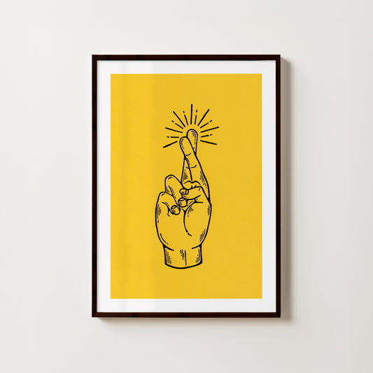 "Fingers Crossed" // art print