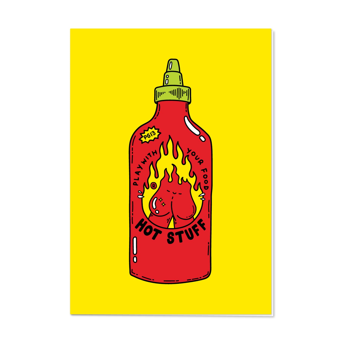 greeting card // 'hot stuff sauce'