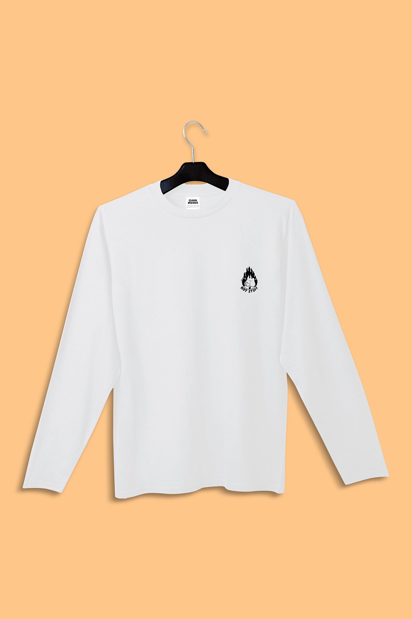 'HOT STUFF' // long sleeve in white