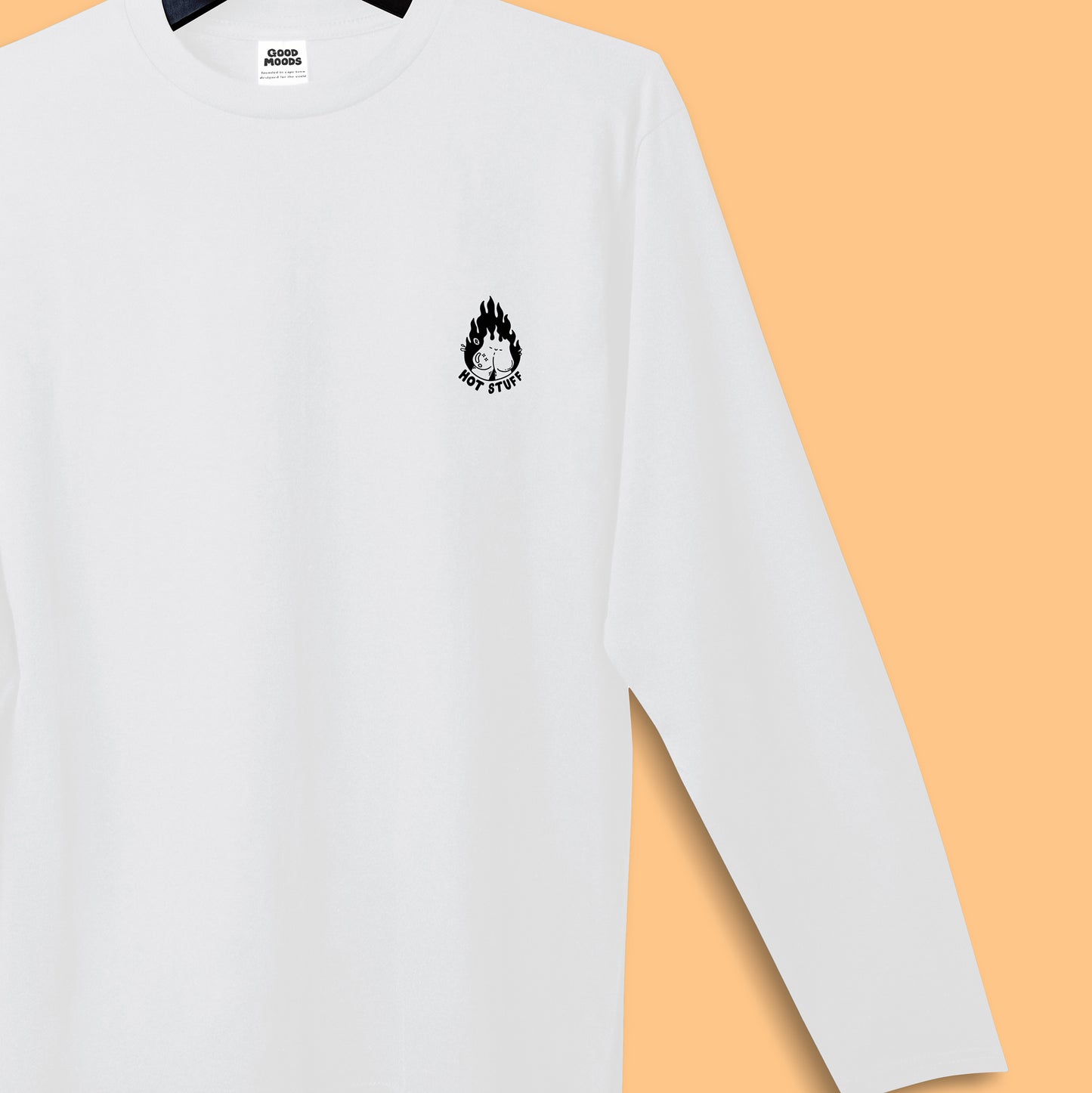 'HOT STUFF' // long sleeve in white