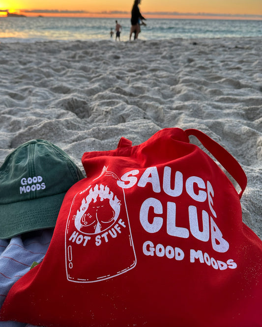 ‘sauce club’ // tote bag (red)