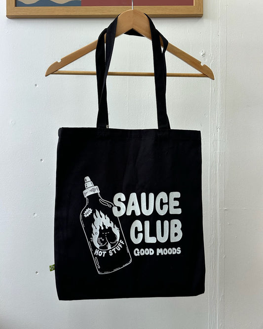 ‘sauce club’ // tote bag (black)