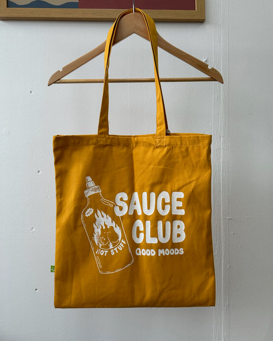 ‘sauce club’ // tote bag (mustard)