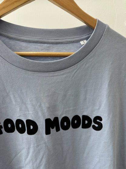 'good moods' // t-shirt in blue (SAMPLE SALE)