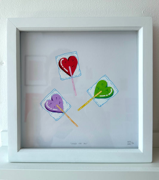 "Suckers For You" // original (framed)