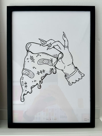 "Save Me A Slice" // original (unframed or framed)