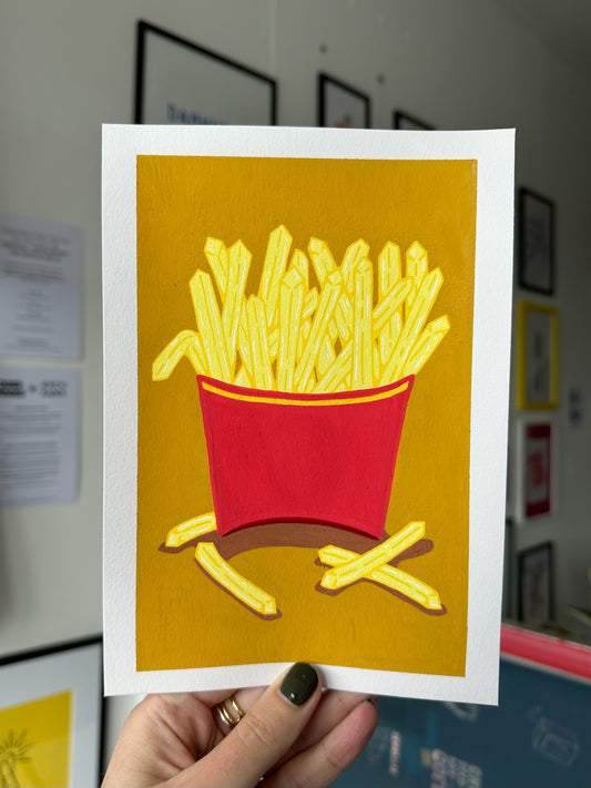 “Fries Fries Fries" // original (unframed or framed)