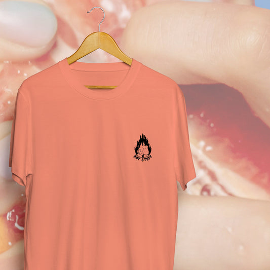 'HOT STUFF' // t-shirt in rose clay