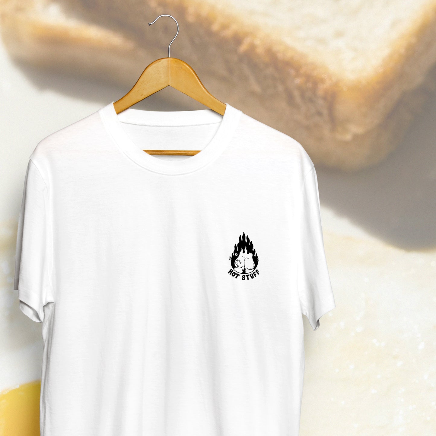 'HOT STUFF' // t-shirt in white