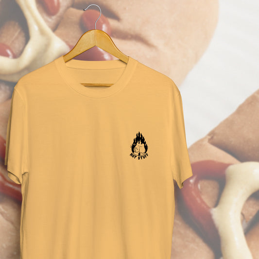 'HOT STUFF' // t-shirt in apricot