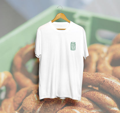 'GREEN PICKLES' // t-shirt in white