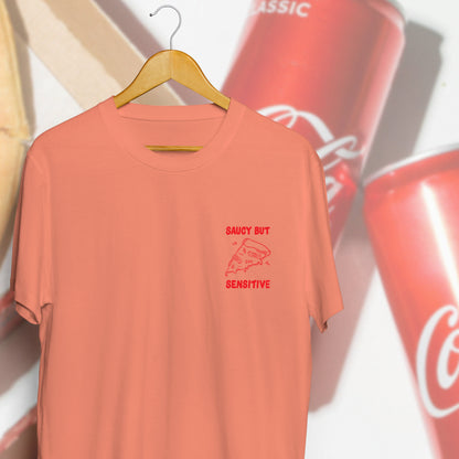 'SAUCY BUT SENSITIVE' // t-shirt in rose clay