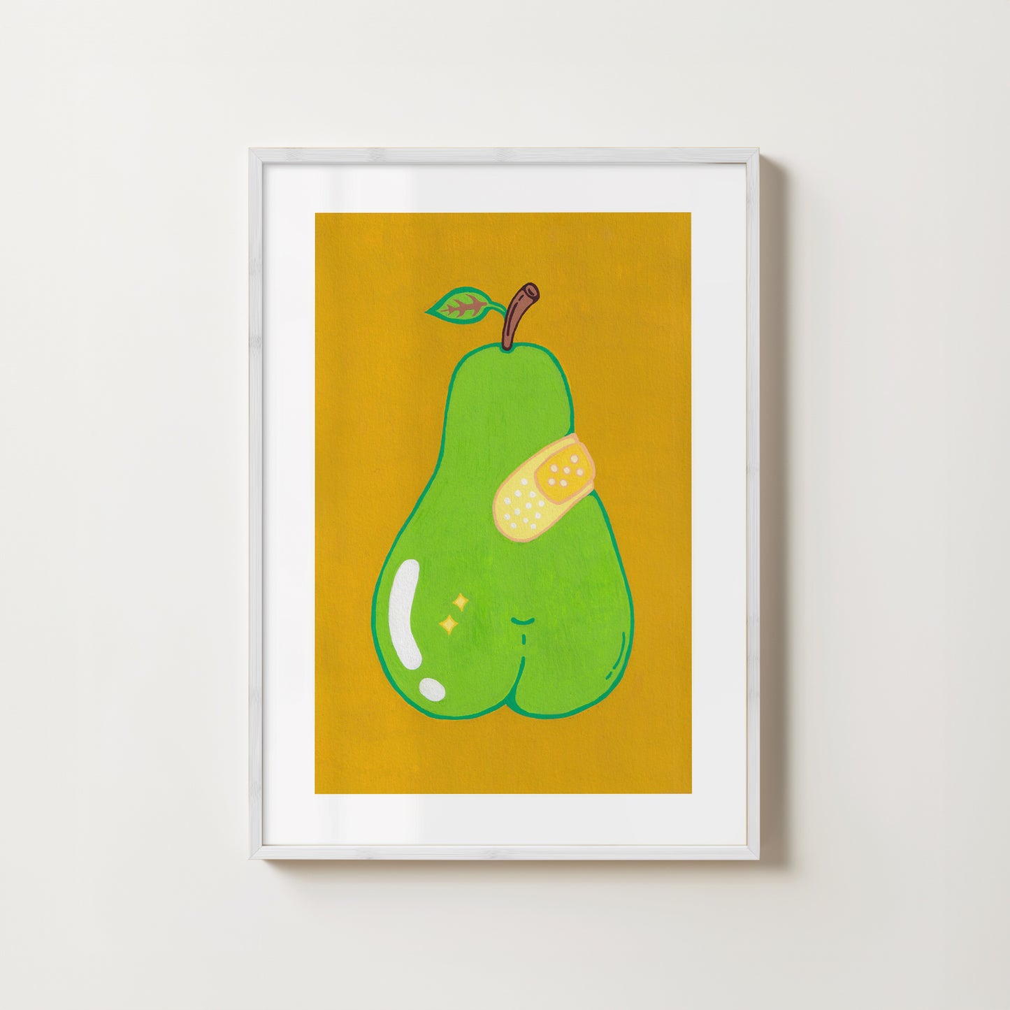 "Perfect Pair On Yellow" // art print