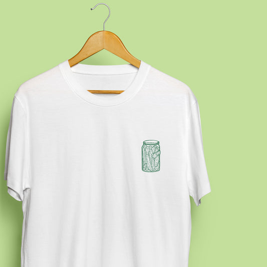 'GREEN PICKLES' // t-shirt in white