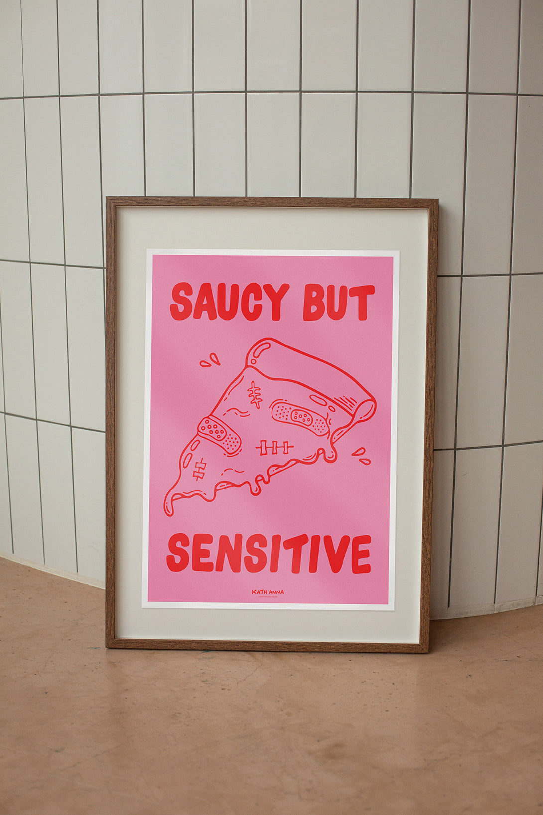 'saucy but sensitive' // graphic print (two colour options)