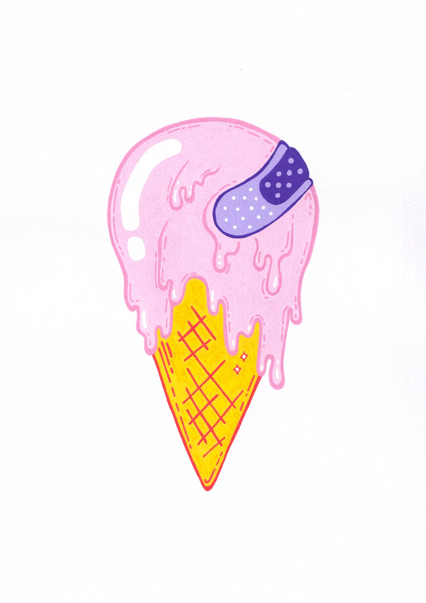 "Lick 'n Stick" // art print