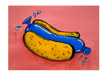 "Silly Sausage" // art print