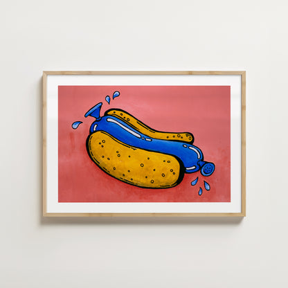 "Silly Sausage" // art print