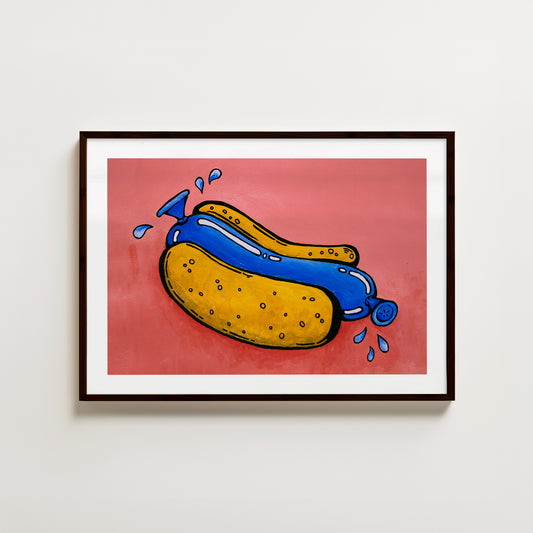 "Silly Sausage" // art print