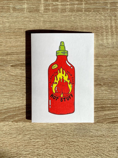 greeting card // 'hot stuff sauce'