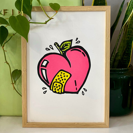 'peach & punch' // LIMITED EDITION A4 screen print