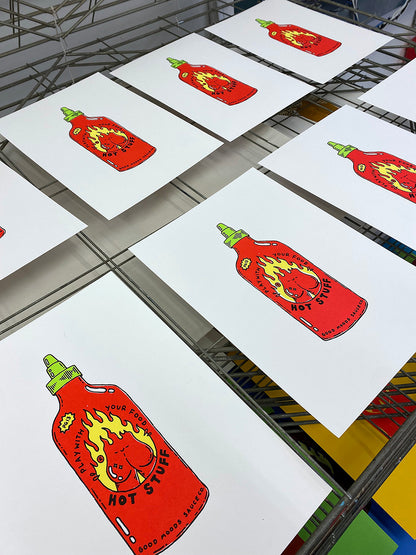 'hot stuff sauce' // LIMITED EDITION A4 screen print