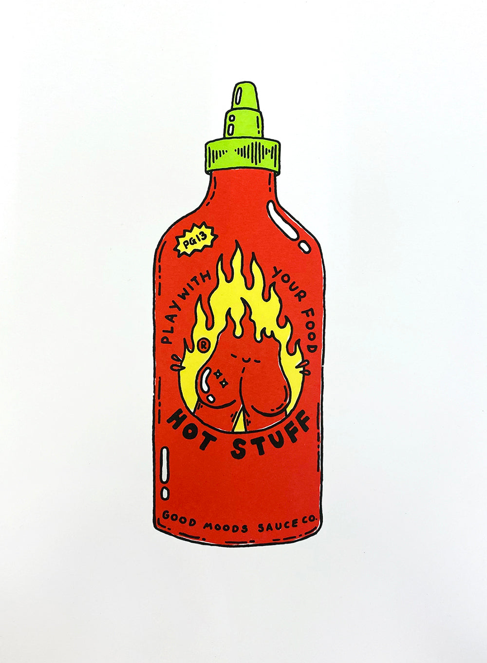 'hot stuff sauce' // LIMITED EDITION A4 screen print