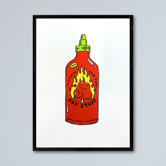 'hot stuff sauce' // LIMITED EDITION A4 screen print